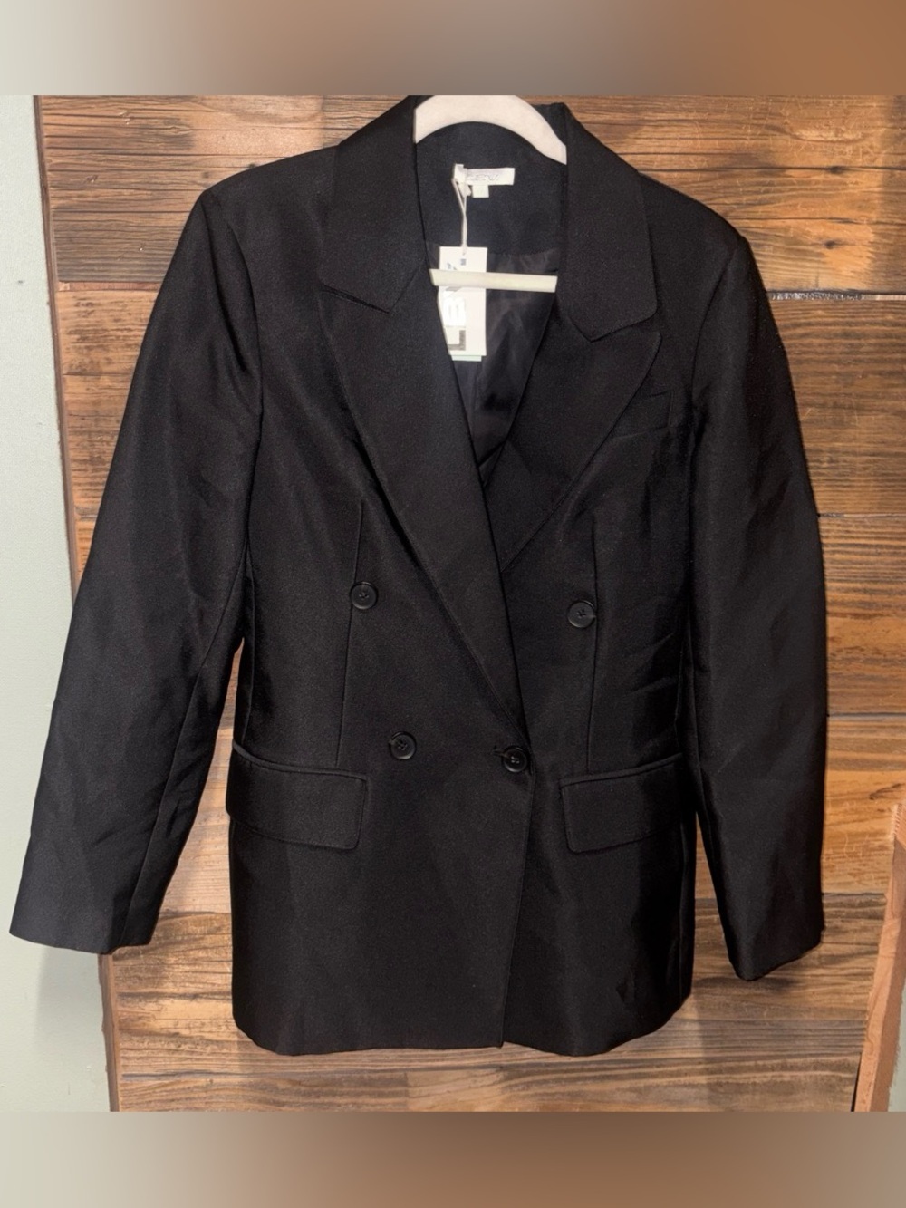 NWT Classic Black Double-Breasted Women's Blazer - LBV